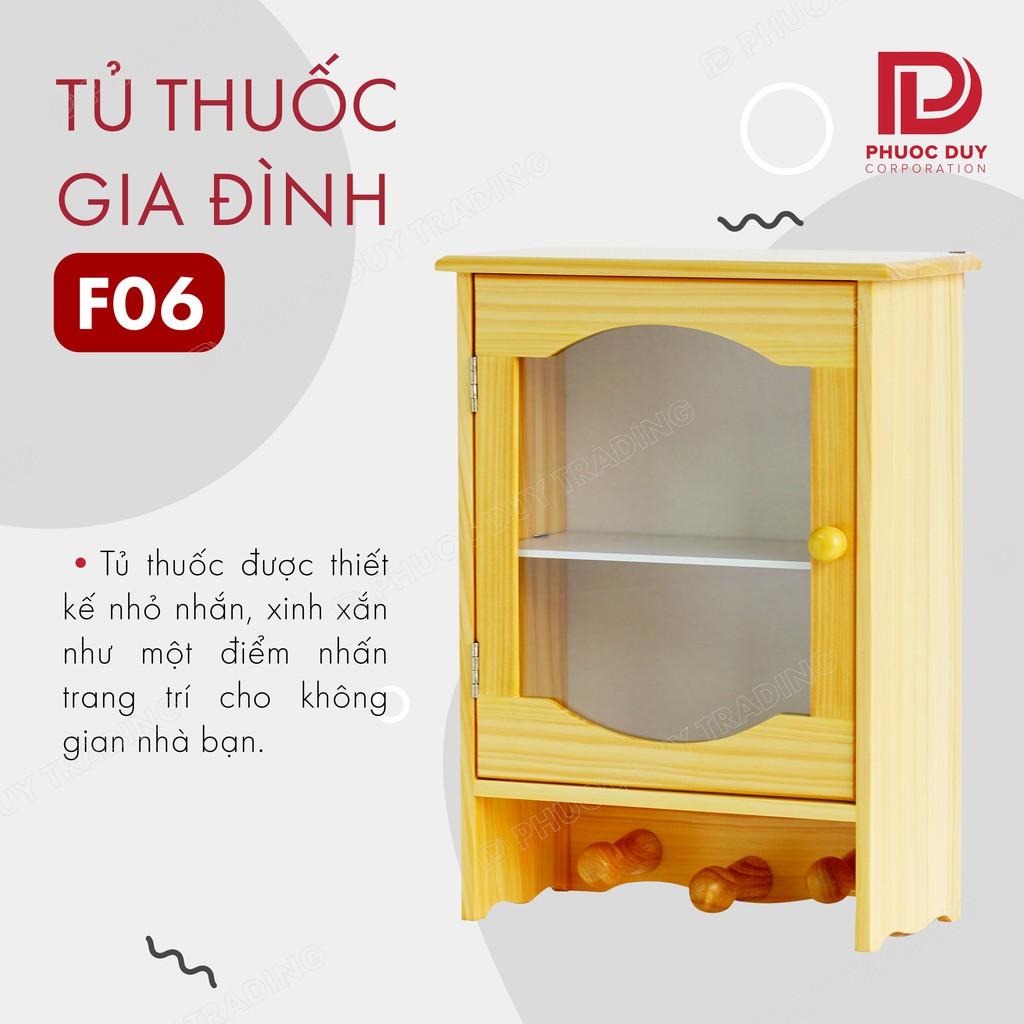 Tủ thuốc - Tủ y tế gia đình gỗ tự nhiên F06