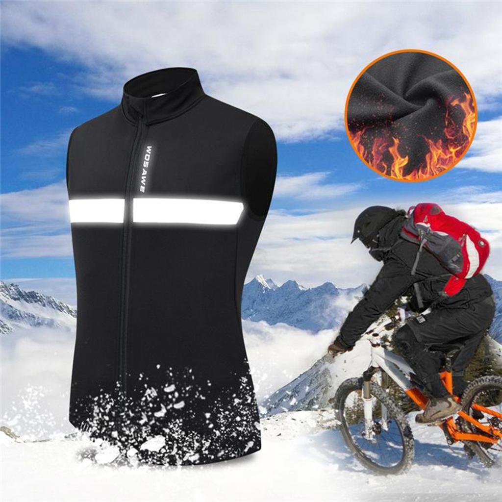 Reflective Cycling Vest Windproof Gilet Jersey High Visibility