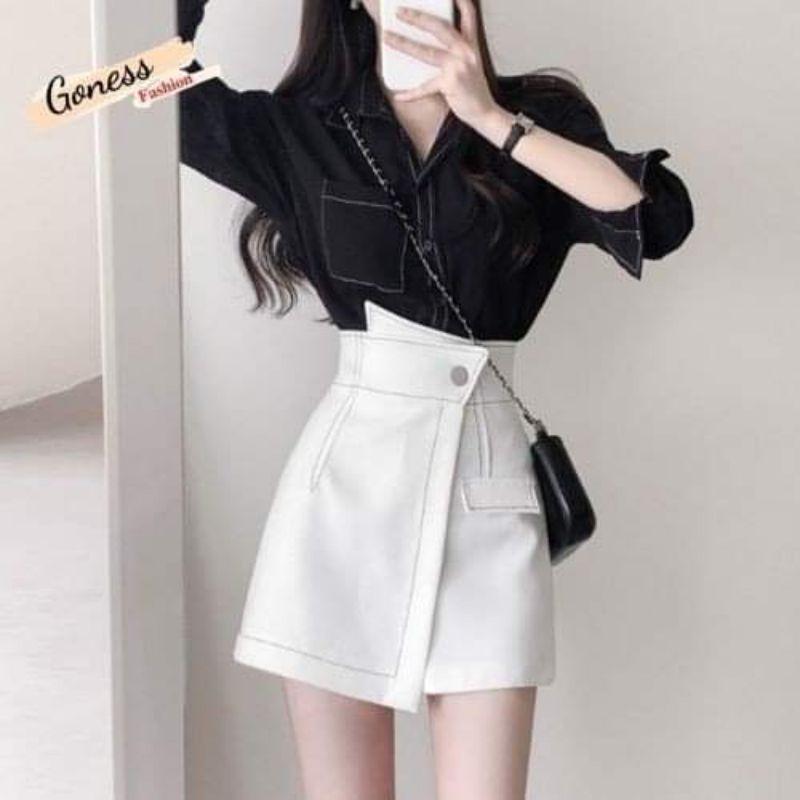 Chân váy nút sang chảnh