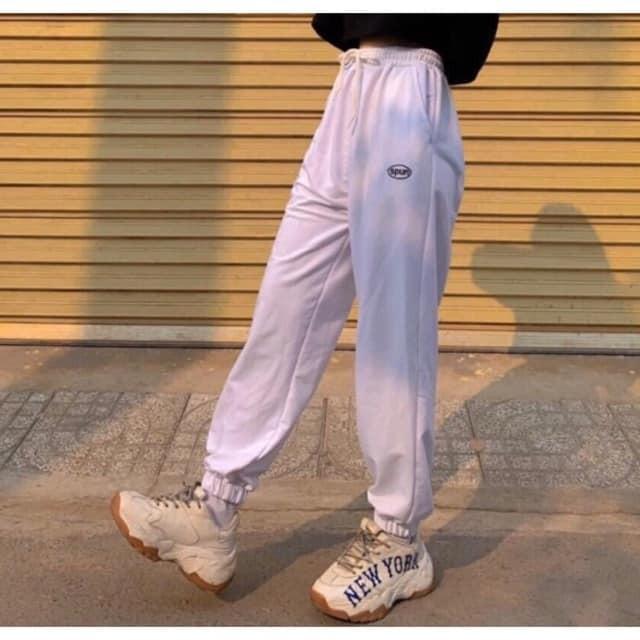 Quần Jogger Nỉ Thêu SPUN Ulzzang 1HIT_UNISEX (Ánh Thật