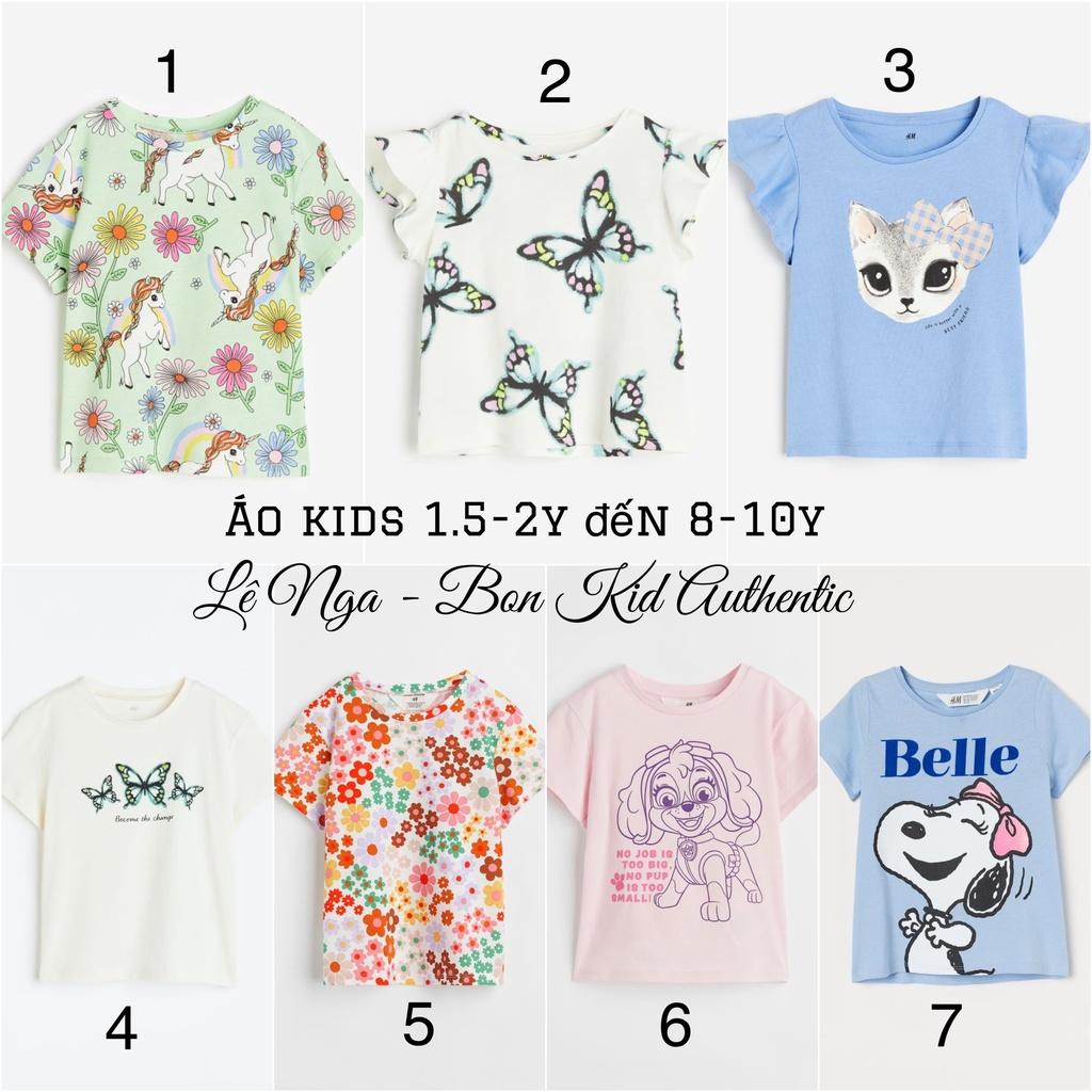 Áo phông lẻ kid HM US/JP sz từ 1.5-2y đến 9-10y