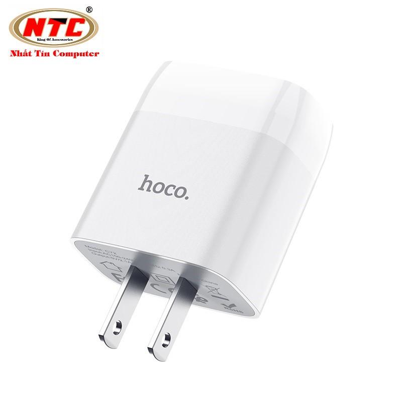 Cốc sạc dành cho Hoco C72 Glorious output max 2.1A (Trắng) - Hàng chính hãng