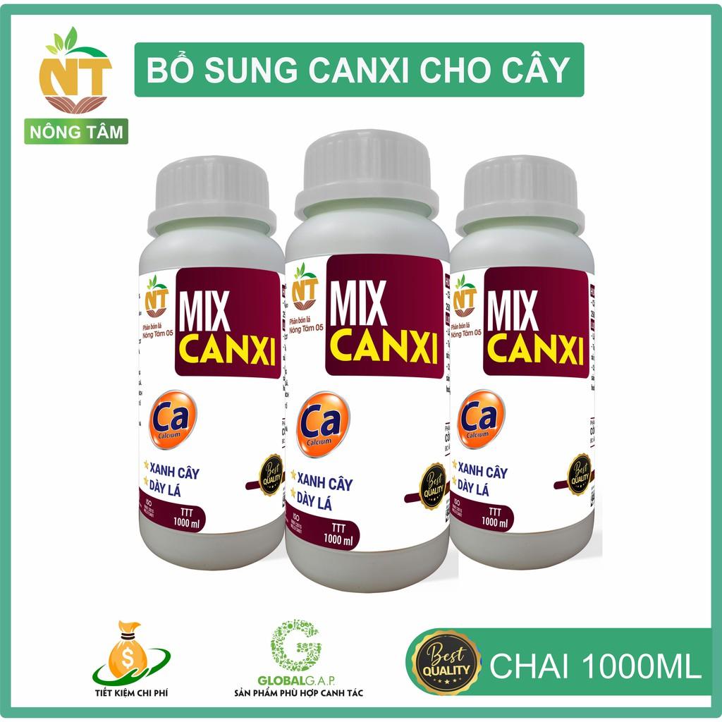 Phân bón lá bổ sung Canxi Mix chuyên dùng cho rau màu và cây ăn quả, chai 1000ml