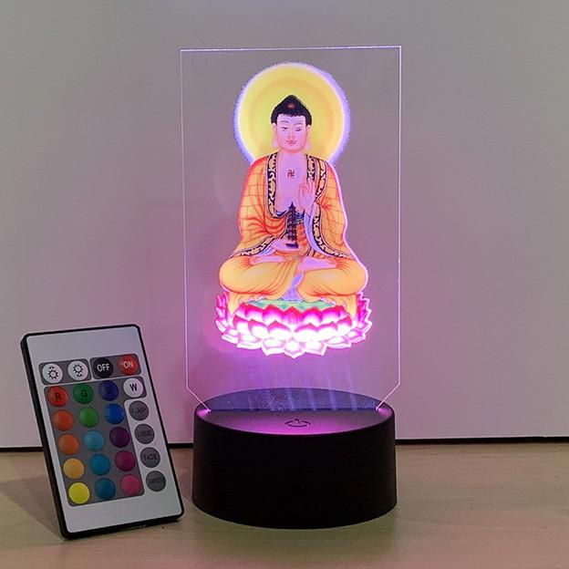 Đèn Led 3d in hình Phật Dược Sư Led-14, tranh thờ