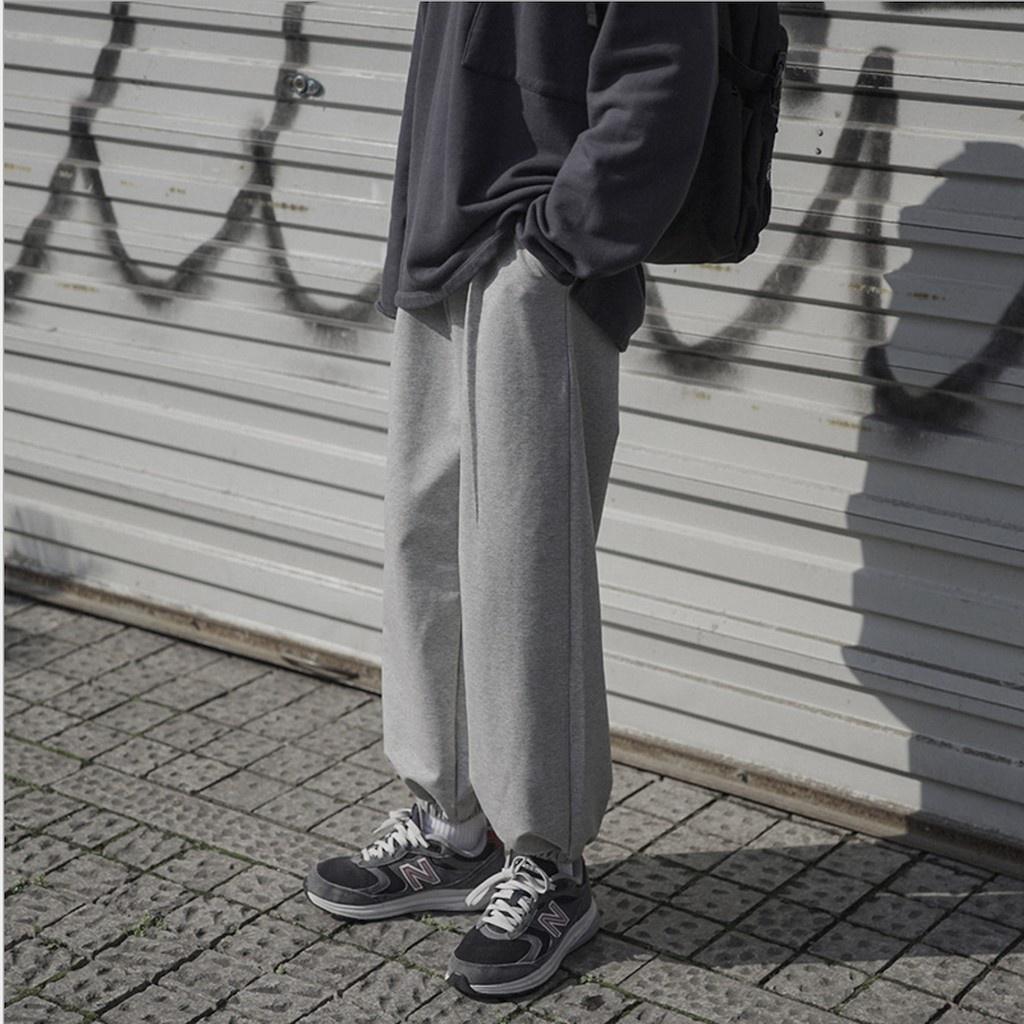 Quần Nỉ Jogger Trơn Ống Rút Dáng Rộng Unisex