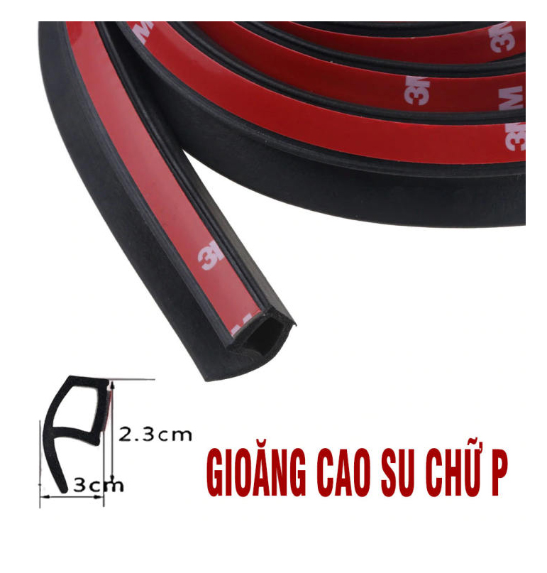 GIOĂNG CAO SU CHỮ P DÁN CỬA XE HƠI, Ô TÔ