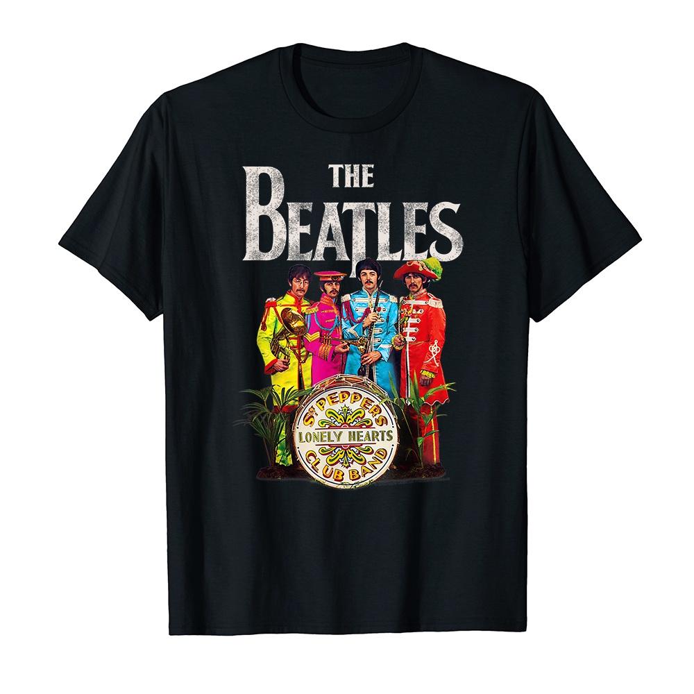 Áo thun cotton unisex in hình The Beatles Sgt Peppers Lonely Hearts-8930