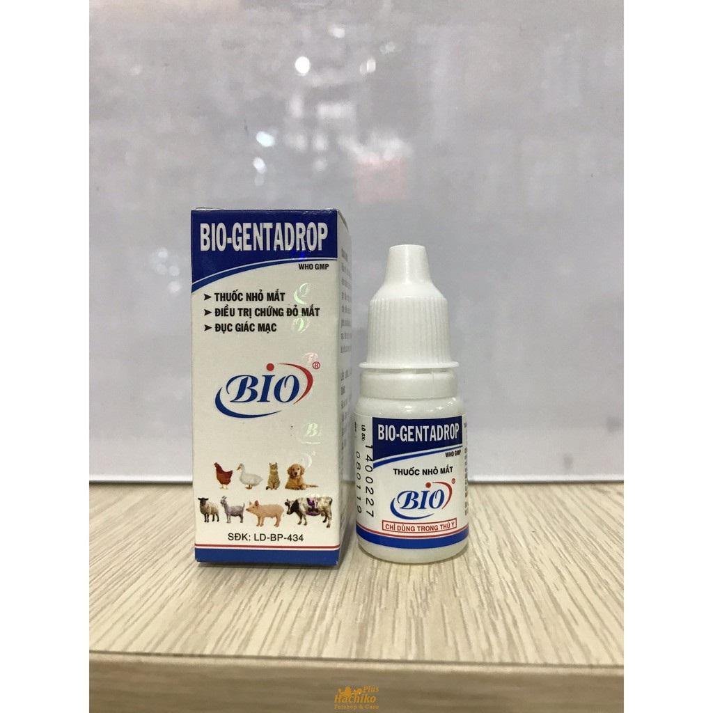 Nhỏ mắt Bio-Gentadrop chó mèo mắt đỏ, viêm, ghèn, có mủ chai 10ml