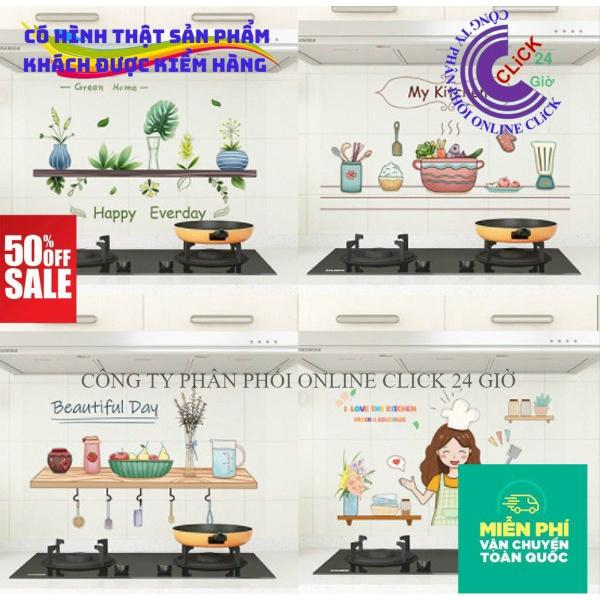 Giấy Dán Tường Bếp Cách Nhiệt Chống Dầu Mỡ, Chịu Nhiệt - Decal Dán Bếp 3D Nhiều Họa Tiết - Hàng Cao Cấp