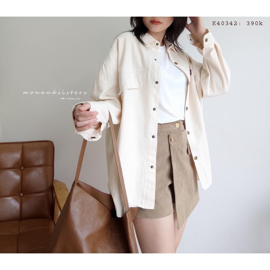 Khoác kaki túi nắp nút bóp - 40342