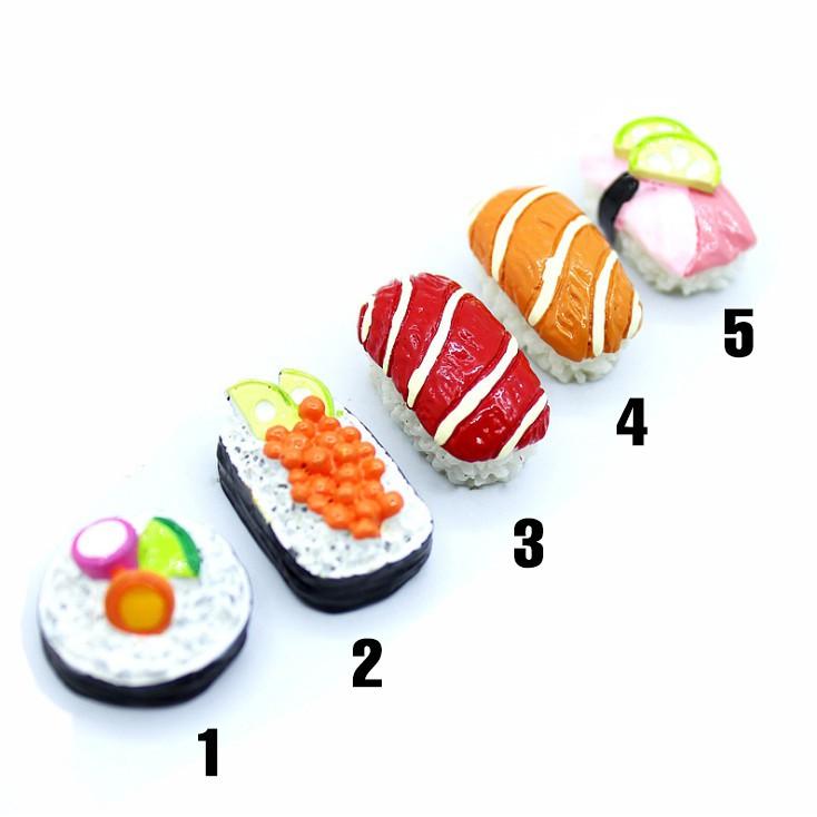 Mô hình thức ăn sushi 3cm phụ kiện trang trí nhà búp bê quà tặng trang trí