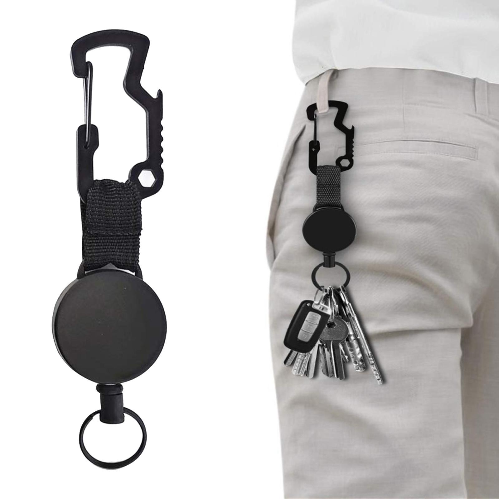 Carabiner Clip Multifunction Heavy Duty Hook Outdoor Keyring Stainless Steel