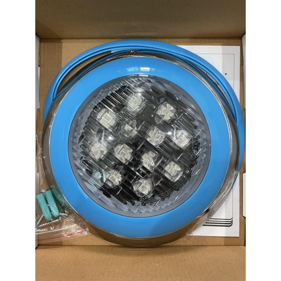 Đèn led bể bơi ánh sáng VÀNG nhạt 3000K 12W-12V/24V vỏ ngoài inox 304 chống nước tiêu chuẩn IP68