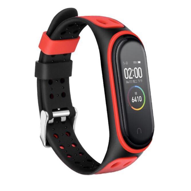 Dây Silicon cao cấp hai khóa nhiều màu sắc dành cho Xiaomi Miband 5