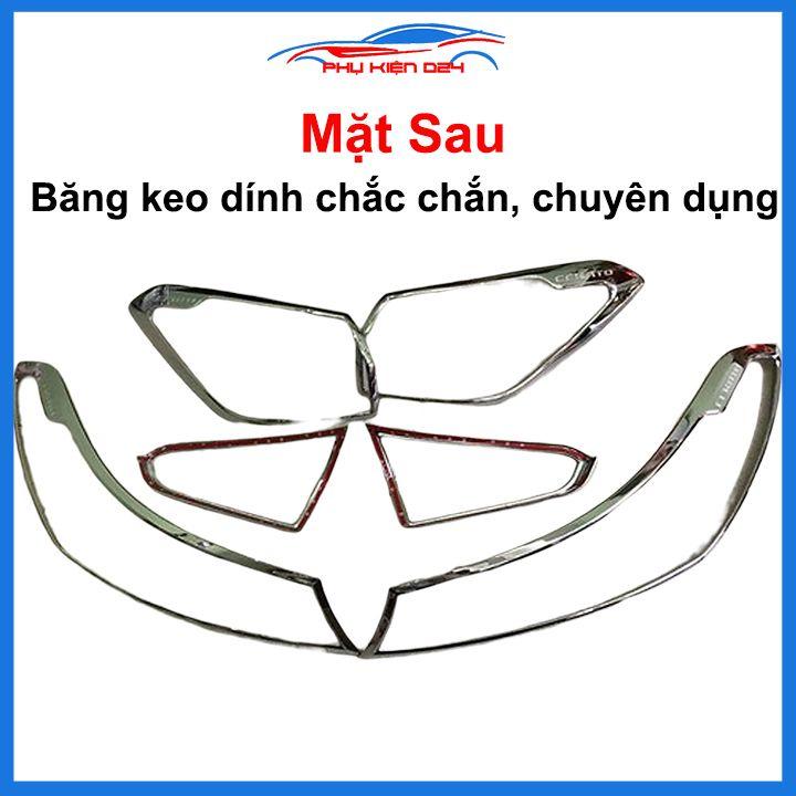 Ốp viền đèn pha hậu mạ crom Cerato, K3, Forte 2015-2018, 2019-2020-2021 chống trầy trang trí bảo vệ xe