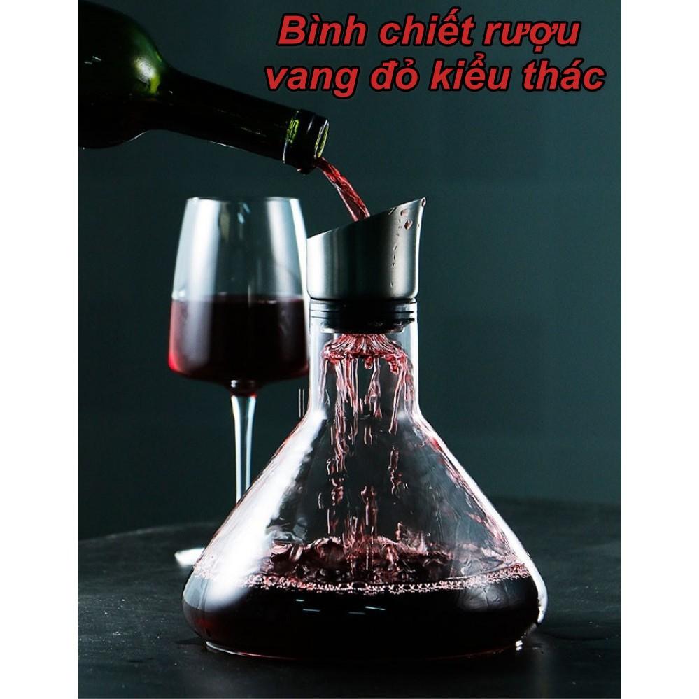 Bình chiết champagne đỏ kiểu thác - Home and Garden