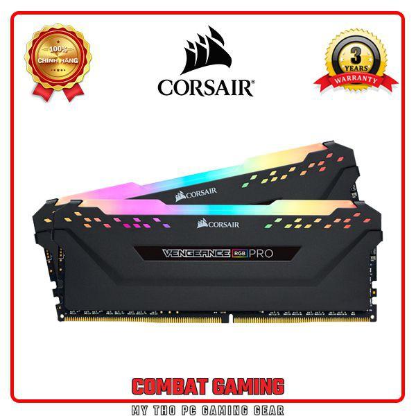 RAM CORSAIR VENGEANCE PRO RGB DDR4 16GB BUS 3200MHz (2x8GB) (Black - White)- Hàng Chính Hãng