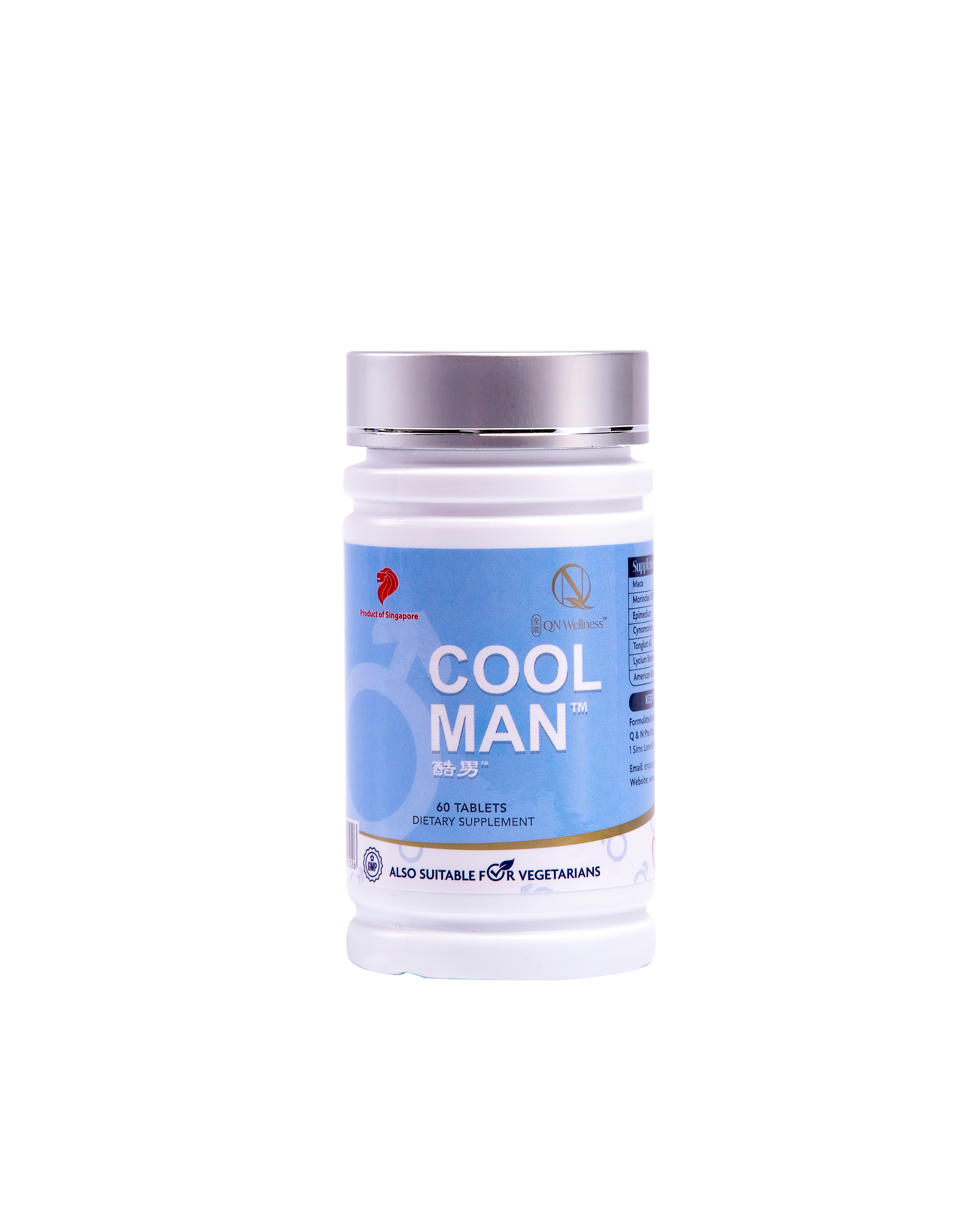 Viên Uống Bổ Sung Cho Nam Giới Cool Man QN Wellness Bổ Thận Tráng Dương, Củng Cố Gân Cốt, Hỗ Trợ Sáng Da, Tăng Cường Thể Chất & Hệ Miễn Dịch - Hộp 60 Viên