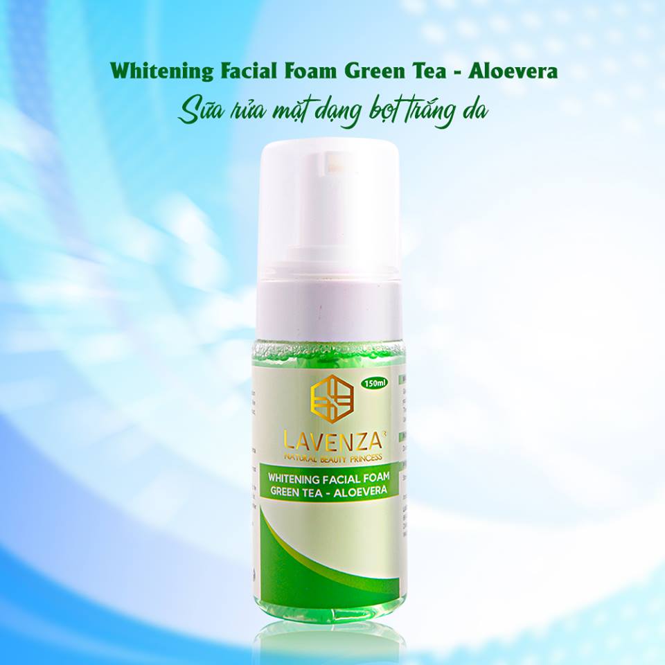 Sữa rửa mặt dạng bọt trắng da Facial Foam Green tea - Aloevera 150ml