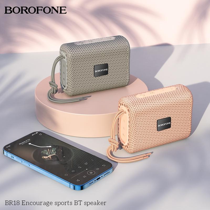 Loa Bluetooth BorofoneBR18 Mini, Loa Không Dây V5.1 Nhỏ Gọn, Bass Mạnh Mẽ, Hỗ Trợ Thẻ Nhớ TF, USB, AUX