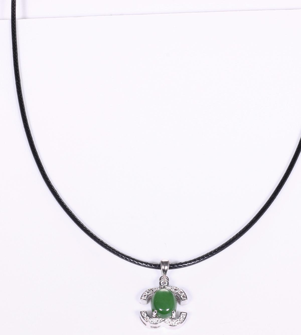 Mặt dây chuyền hoa văn đá ngọc bích mệnh hỏa, mộc - Ngọc Quý Gemstones