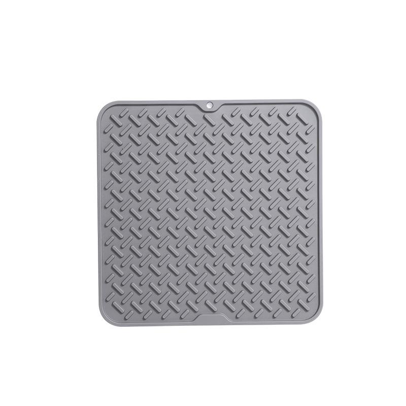 Tấm lót silicon nhỏ giọt thân thiện với môi trường, chịu nhiệt, tấm lót silicon lớn để đựng dao kéo và bát đĩa, 30 x 30cm