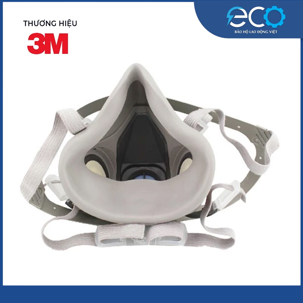 Mặt nạ phòng độc 3M 6200 chính hãng | chống hơi độc, phun sơn, xịt thuốc (Chưa Kèm Phin)