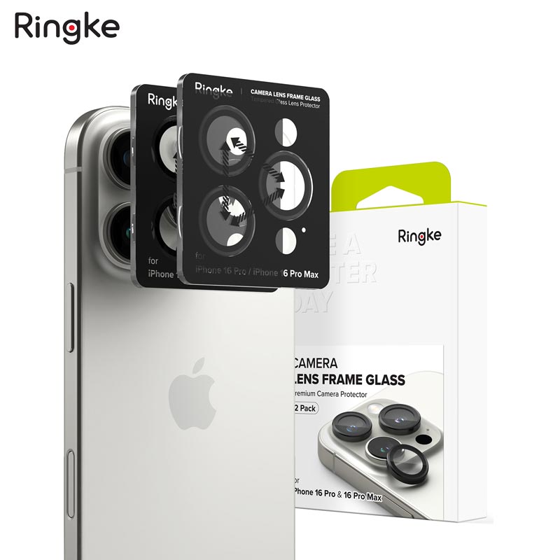 [Combo 2] Dán camera cho iPhone 16 Pro Max / iPhone 16 Pro / 16 Plus / 16 RINGKE Camera Lens Frame Glass - Hàng Chính Hãng