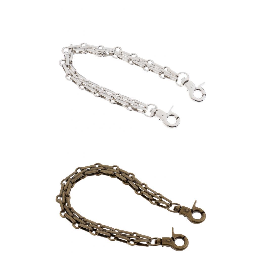 25cm Metal Purse Chain Strap Handle Shoulder Bag Replacement 2pc/set
