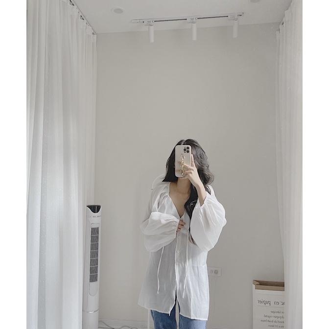 Áo sơ mi kiểu dây trước