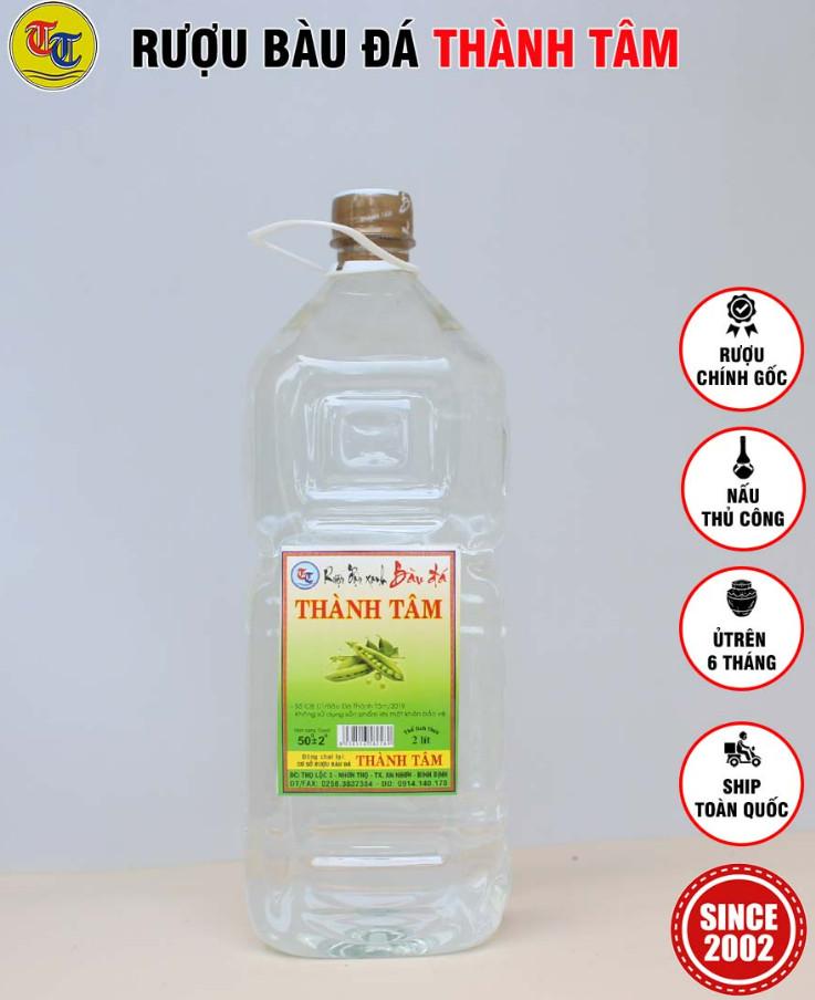 Đặc Sản Bình Định - Rượu Bàu Đá Thành Tâm Đậu Xanh 2 Lit - OCOP 3 Sao