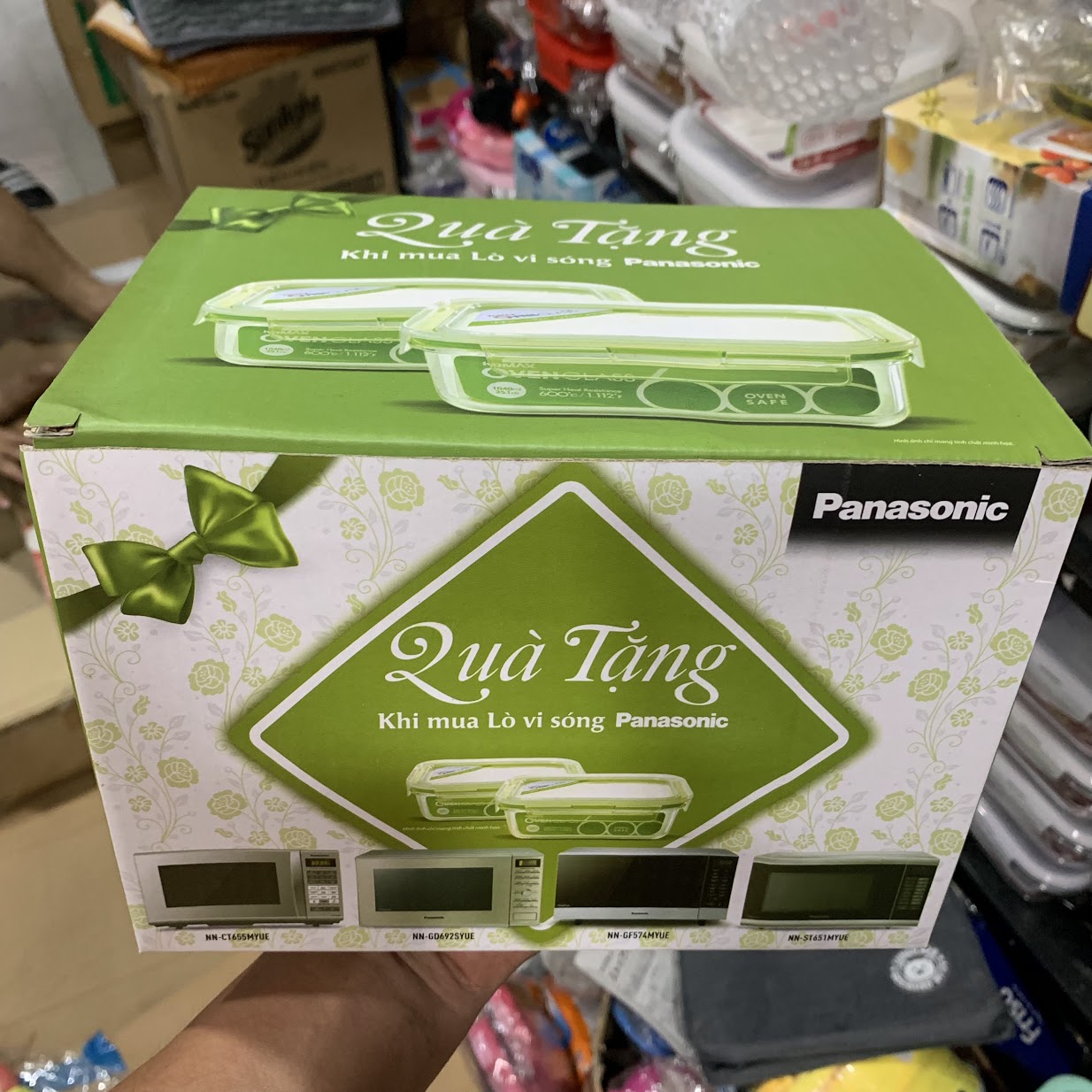 Hộp đựng cơm ngăn thuỷ tinh 1 lít OVENGLASS PANASINIC