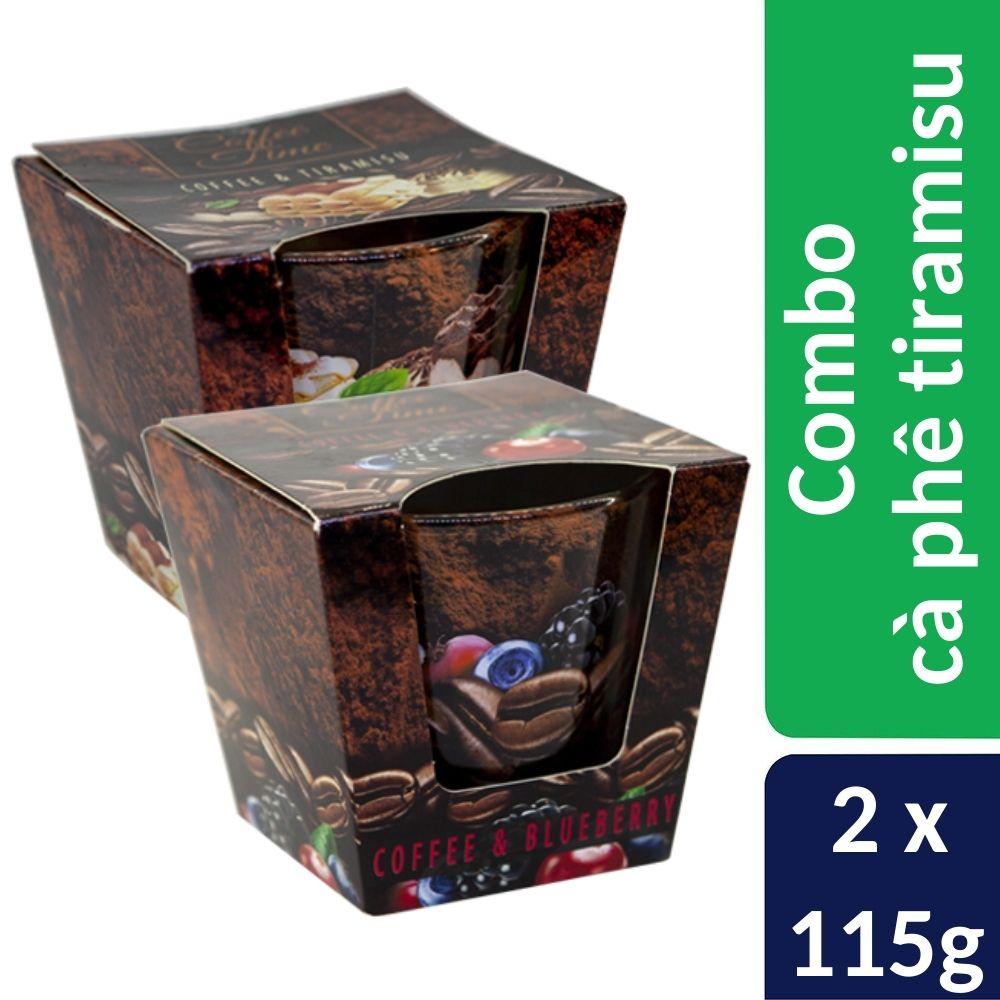 Combo 2 ly nến thơm Bartek nhập khẩu Châu Âu Coffee Time 115g - cà phê tiramisu