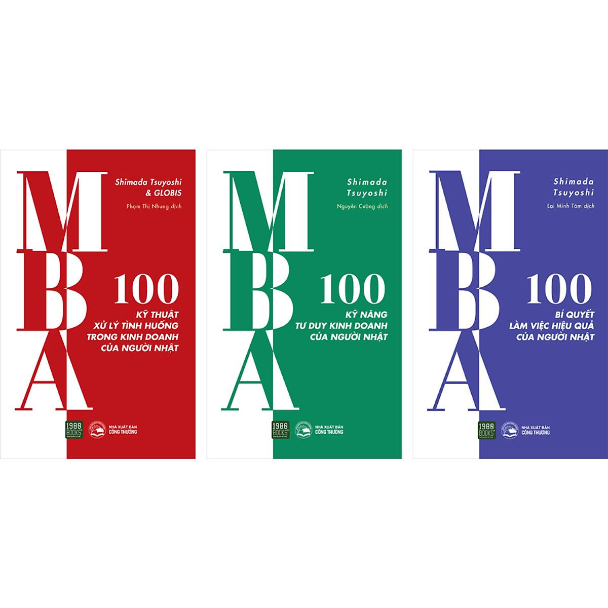 Combo 3 Cuốn: MBA - 100 Kỹ Năng Cơ Bản Làm Việc Của Người Nhật - Bản Quyền