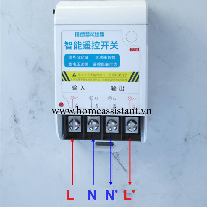 Công Tắc Điều Khiển Từ Xa Công Suất Lớn 1 Pha 220V 30A Sóng RF 433Mhz WT220