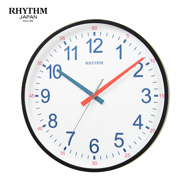 Đồng hồ treo tường Nhật Bản Rhythm CMG599NR02- Kt 30.6 x 4.0cm, 630g Vỏ nhựa. Dùng Pin.