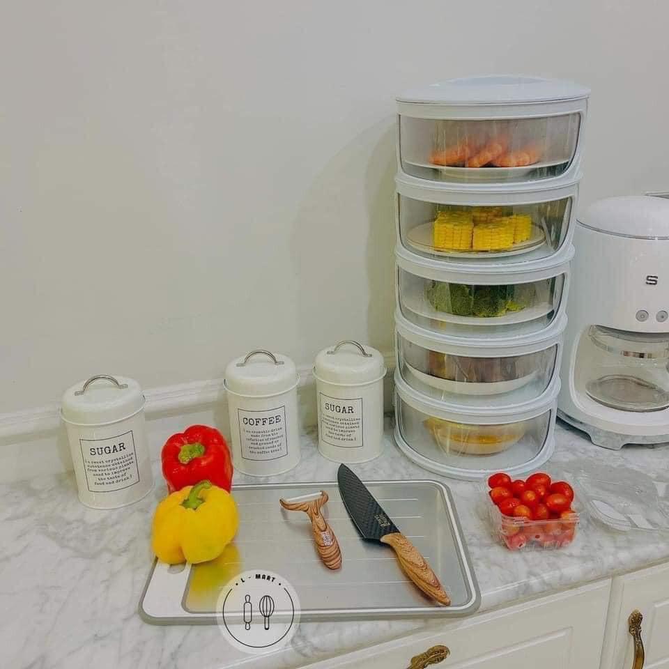 Lồng Bàn Đa Tầng, Khay Hộp Đậy Thức Ăn 5 Tầng - Giữ Nhiệt, Chống Bụi Và Côn Trùng Tiện Dụng Mẫu Mới 2021