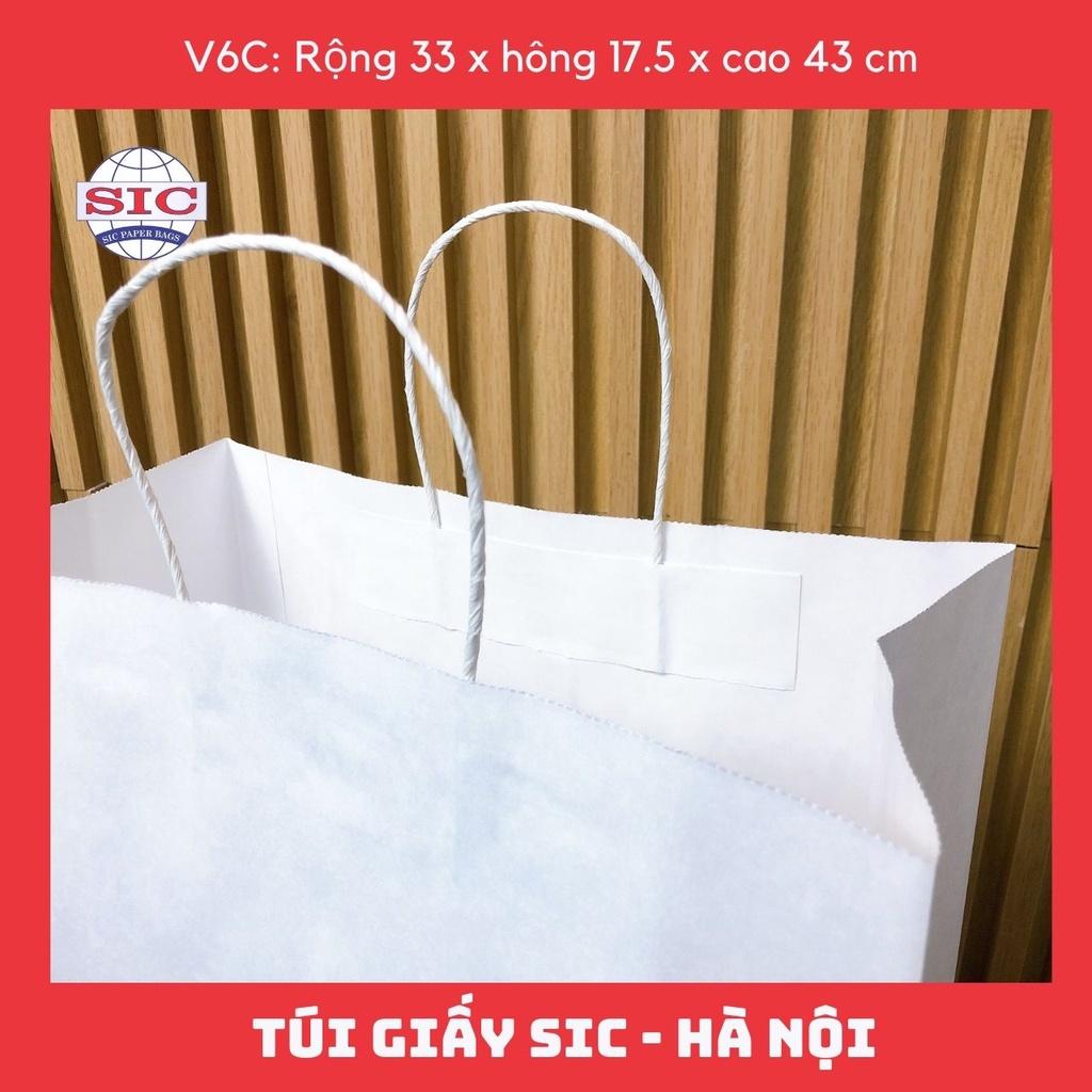 100 CHIẾC TÚI GIẤY KRAFT V6C: 33x17.5x43 cm CÓ QUAI