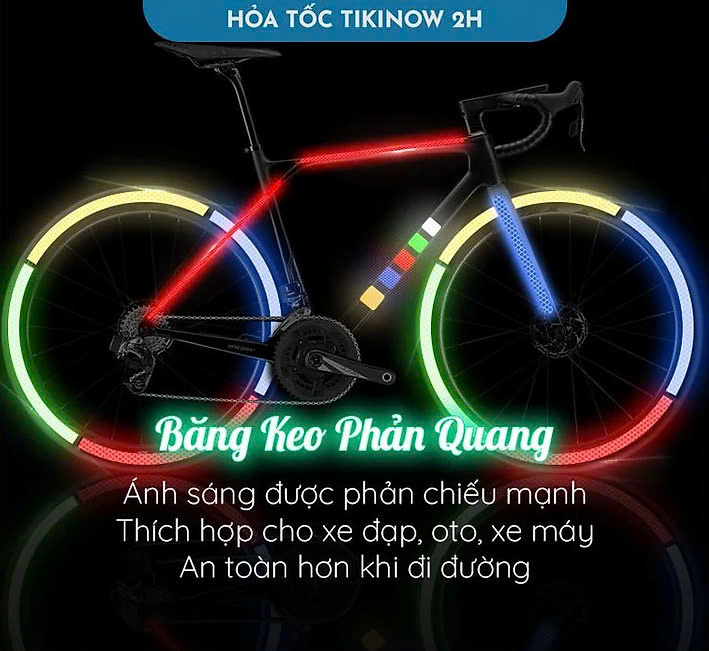 Băng Keo Phản Quang Dán Nhà Cửa, Trang Trí Oto, Xe Máy, Xe Đạp MÀU VÀNG 1cm x 8m