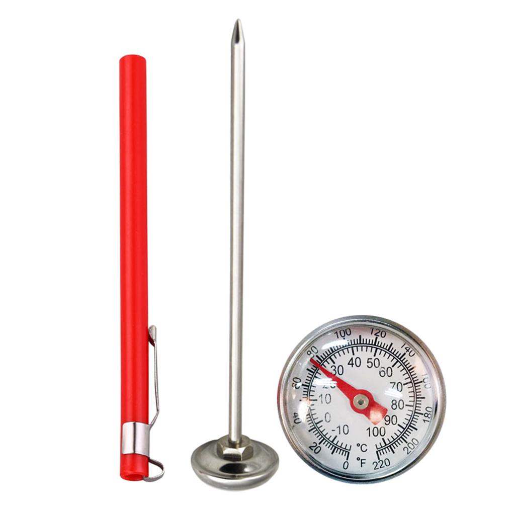 Cooking Stainless Steel Milk Frothing Instant Read Dial Thermometer Kit