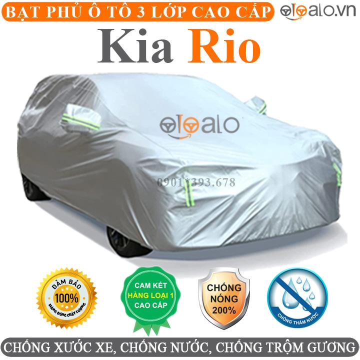Bạt phủ xe ô tô Kia Rio vải dù 3 lớp CAO CẤP BPXOT