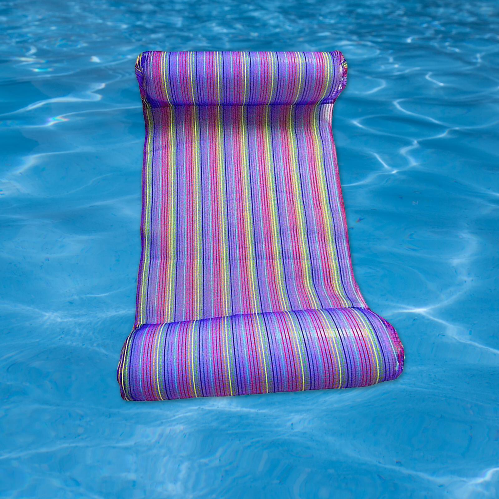 Water Hammock Pool Floating Chair Party Travel Lounge Bed Fun Toy Blue