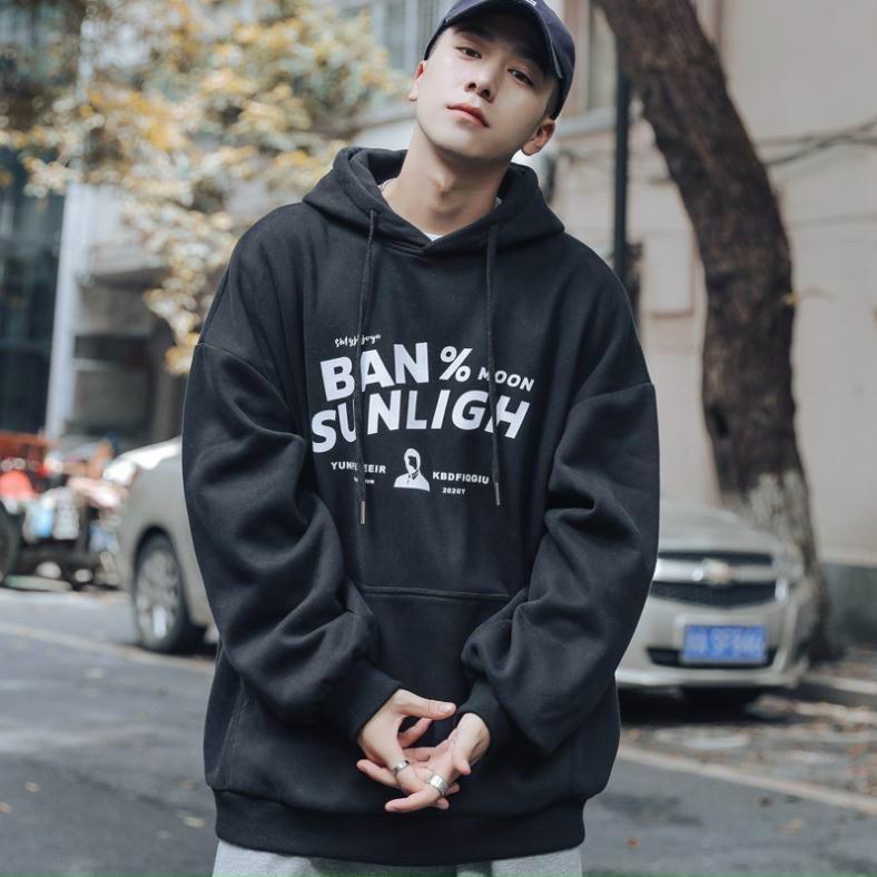 Áo hoodie form rộng Unisex nỉ ngoại BAN%