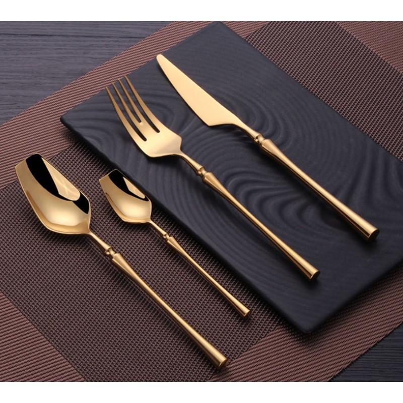 BỘ 4 DAO MUỖNG NĨA CAO CẤP LUXURY RESTAURANT & RESORT INOX 304