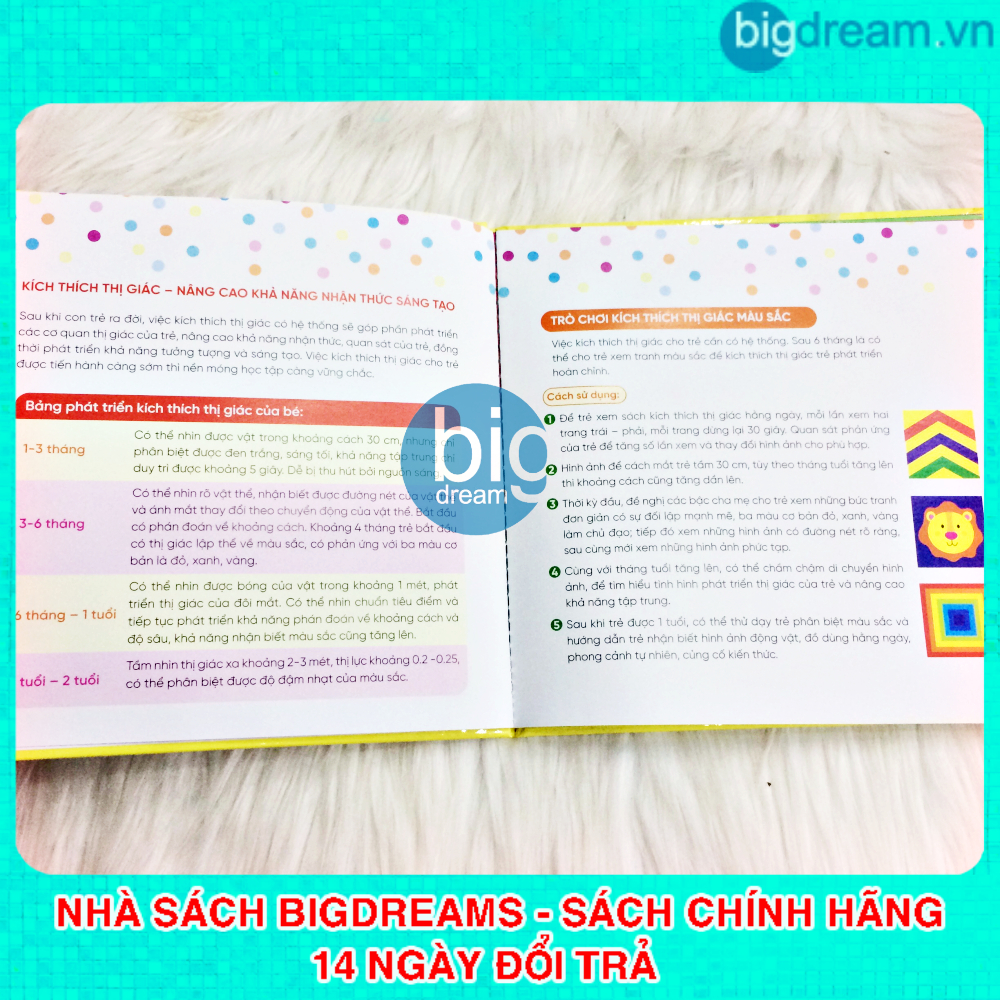 Sách Bìa cứng Kích thích thị giác cho trẻ sơ sinh Black and White - Giáo dục sớm cho bé 0-3 tuổi