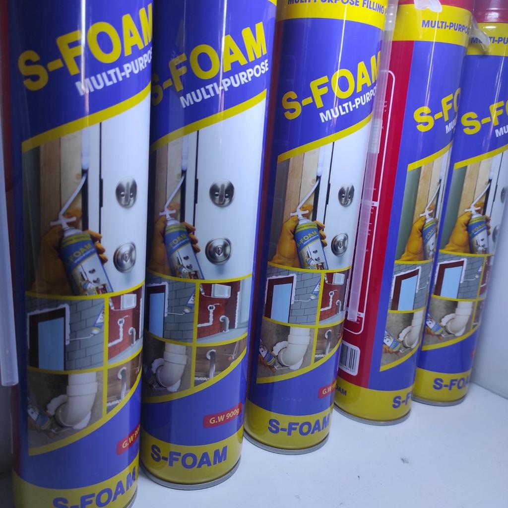 KEO S-FOAM - Chai bọt xốp cách âm, cách nhiệt S Foam 900G dùng tốt cho tủ lanh -keo bọt xịt