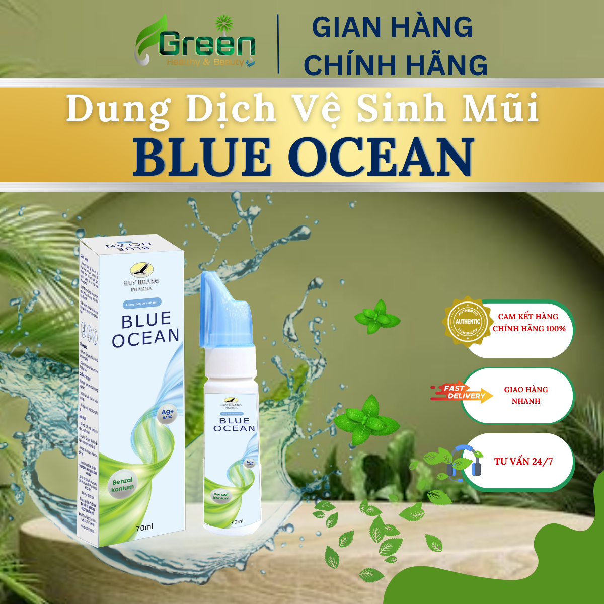 Dung dịch vệ sinh mũi kháng khuẩn Blue Ocean