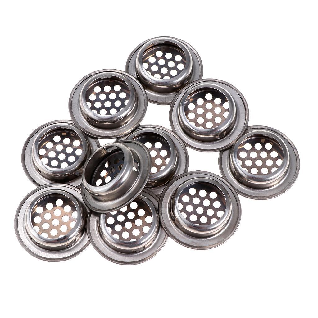 3X Stainless Steel Air Vent Louver Round Hole Air Vent Cover Louver 25mm