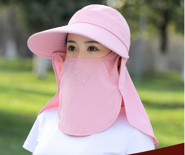Mũ khẩu trang chống nắng chống tia cực tím cao cấp, nón rộng vành chống nắng 360 độ