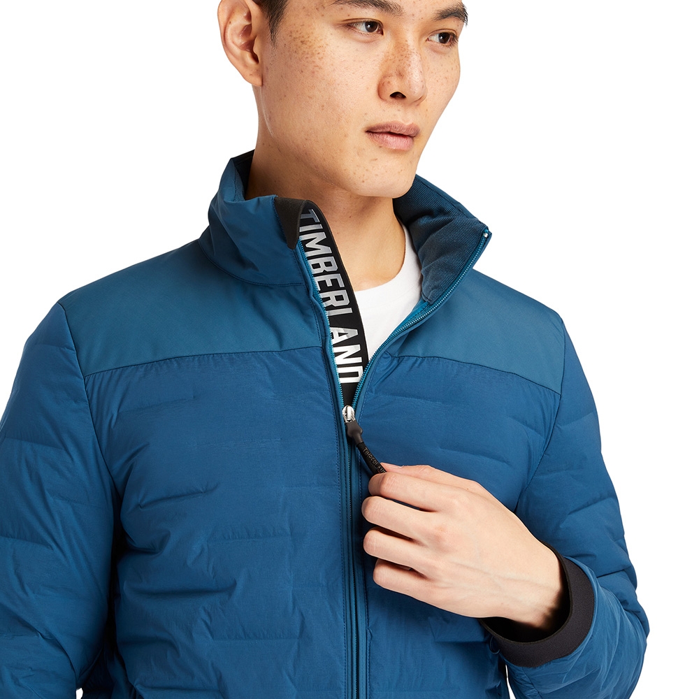 Original Áo Khoác Đông Nam Timberland New Mid Weight Down Jacket (Bear Head) Majolica Blue TB0A2G9PJR